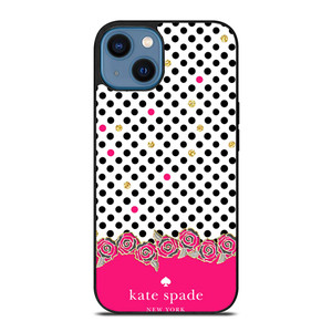 KATE SPADE PINK POLKADOTS iPhone 14 Case Cover