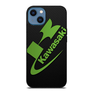 KAWASAKI MOTOR LOGO CARBON iPhone 14 Case Cover