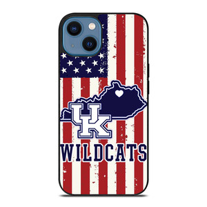 KENTUCKY WILDCATS AMERICAN FLAG iPhone 14 Case Cover