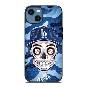 LA DODGERS SKULL CAMO iPhone 14 Case Cover LA DODGERS SKULL CAMO iPhone 14 Case Cover