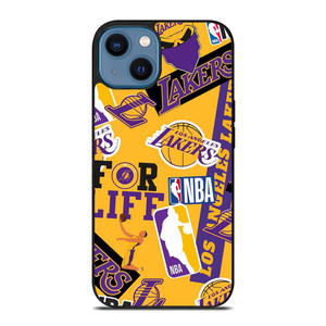 LA LOS ANGELES LAKERS STICKER BOMB iPhone 14 Case Cover LA LOS ANGELES LAKERS STICKER BOMB iPhone 14 Case Cover