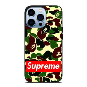 CAMO BAPE SUPREME iPhone 13 Pro Max Case Cover