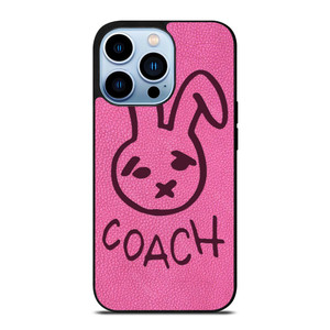COACH NEW YORK RABBIT LEATHER PINK iPhone 13 Pro Max Case Cover