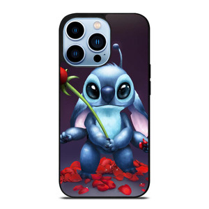 DISNEY STITCH AND ROSE FLOWER iPhone 13 Pro Max Case Cover