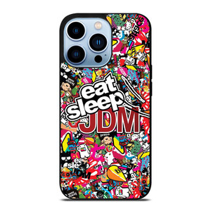 EAT SLEEP JDM STICKERS iPhone 13 Pro Max Case Cover