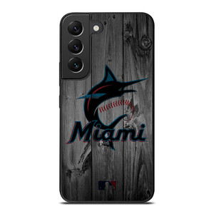 MIAMI MARLINS BASEBALL MLB WOOD LOGO Samsung Galaxy S22 Plus Case Cover