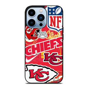 KANSAS CITY CHIEFS NFL STICKER BOMB iPhone 13 Pro Max Case Cover