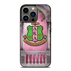 AKA PINK AND GREEN LOGO iPhone 13 Pro Case Cover