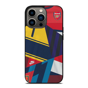 ARSENAL FC RETRO JERSEY COLLAGE iPhone 13 Pro Case Cover