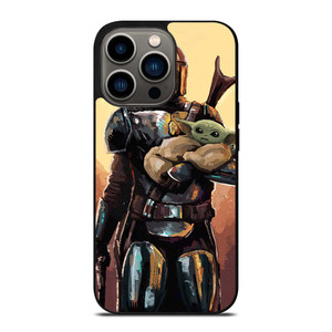 BABY YODA AND THE MANDALORIAN STAR WARS ART iPhone 13 Pro Case Cover BABY YODA AND THE MANDALORIAN STAR WARS ART iPhone 13 Pro Case Cover