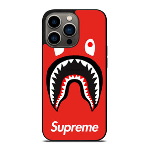 BAPE SHARK SUPREME RED iPhone 13 Pro Case Cover
