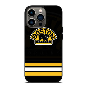 BOSTON BRUINS LOGO STRIPED iPhone 13 Pro Case Cover