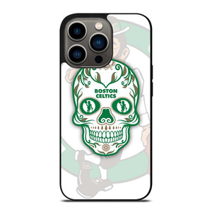 BOSTON CELTICS BASKET SKULL iPhone 13 Pro Case Cover