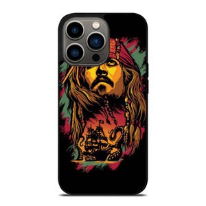 CAPTAIN JACK PIRATES OF THE CARIBBEAN ART iPhone 13 Pro Case Cover