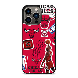 CHICAGO BULLS STICKER BOMB iPhone 13 Pro Case Cover