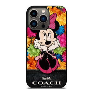 COACH MINNIE MOUSE FLOWER iPhone 13 Pro Case Cover