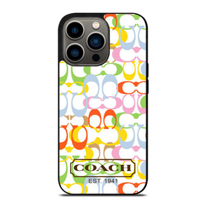 COACH NEW YORK COLORFUL iPhone 13 Pro Case Cover COACH NEW YORK COLORFUL iPhone 13 Pro Case Cover