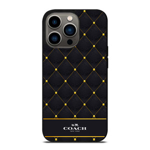 COACH NEW YORK GOLD PATTERN iPhone 13 Pro Case Cover