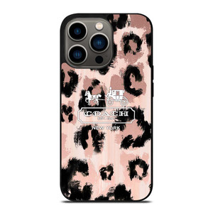 COACH NEW YORK LEOPARD SKIN iPhone 13 Pro Case Cover