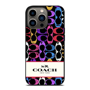 COACH NEW YORK PATTERN COLOR iPhone 13 Pro Case Cover