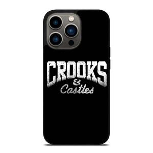 CROOKS AND CASTLES LOGO BLACK iPhone 13 Pro Case Cover