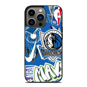 DALLAS MAVERICKS NBA STICKER BOMB iPhone 13 Pro Case Cover