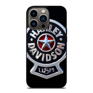 HARLEY DAVIDSON USA METAL EMBLEM iPhone 13 Pro Case Cover