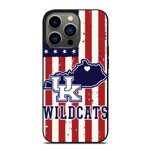 KENTUCKY WILDCATS AMERICAN FLAG iPhone 13 Pro Case Cover