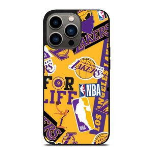 LA LOS ANGELES LAKERS STICKER BOMB iPhone 13 Pro Case Cover