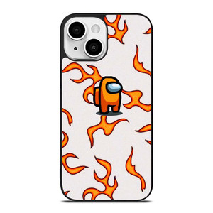 AMONG US ORANGE FLAMES iPhone 13 Mini Case Cover