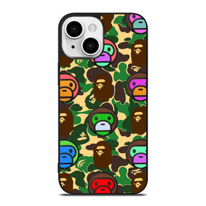 BAPE BABY MILO CAMO iPhone 13 Mini Case Cover BAPE BABY MILO CAMO iPhone 13 Mini Case Cover