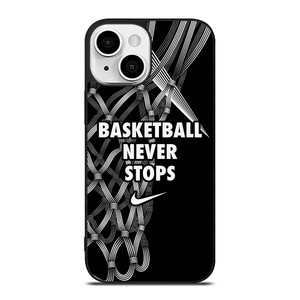 BASKETBALL NEVER STOPS LOGO iPhone 13 Mini Case Cover
