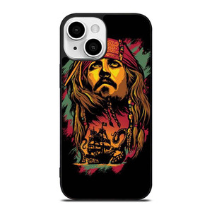 CAPTAIN JACK PIRATES OF THE CARIBBEAN ART iPhone 13 Mini Case Cover