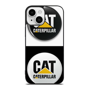 CAT CATERPILLAR WHITE BLACK iPhone 13 Mini Case Cover CAT CATERPILLAR WHITE BLACK iPhone 13 Mini Case Cover