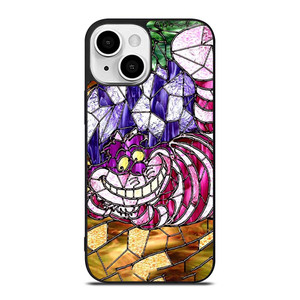 CHESHIRE CAT STAINED GLASS iPhone 13 Mini Case Cover CHESHIRE CAT STAINED GLASS iPhone 13 Mini Case Cover