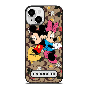 COACH MICKEY MINNIE MOUSE LOVE iPhone 13 Mini Case Cover COACH MICKEY MINNIE MOUSE LOVE iPhone 13 Mini Case Cover