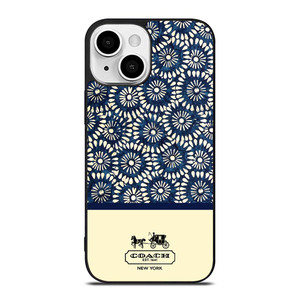COACH NEW YORK BLUE FLORAL BATIK iPhone 13 Mini Case Cover