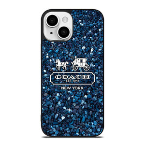 COACH NEW YORK BLUE STONE iPhone 13 Mini Case Cover COACH NEW YORK BLUE STONE iPhone 13 Mini Case Cover