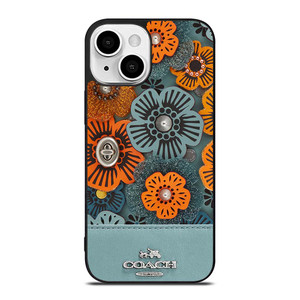 COACH NEW YORK BLUE TEA ROSE iPhone 13 Mini Case Cover