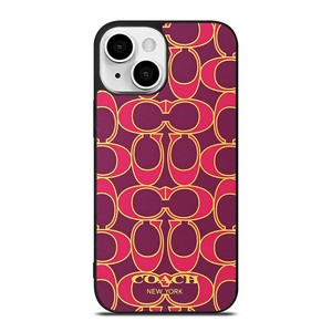 COACH NEW YORK PINK GOLD iPhone 13 Mini Case Cover