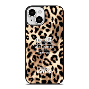 COACH NEW YORK PINK NATION LEPOARD iPhone 13 Mini Case Cover COACH NEW YORK PINK NATION LEPOARD iPhone 13 Mini Case Cover