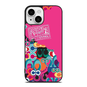 COACH NEW YORK POPPY COLOR FULL iPhone 13 Mini Case Cover