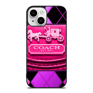 COACH NEW YORK PURPLE PINK LOGO iPhone 13 Mini Case Cover