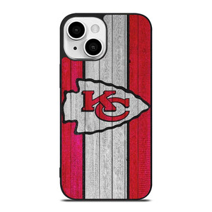 KANSAS CITY CHIEFS WOODEN LOGO iPhone 13 Mini Case Cover KANSAS CITY CHIEFS WOODEN LOGO iPhone 13 Mini Case Cover
