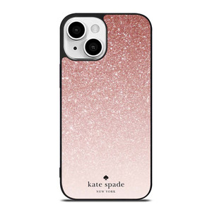 KATE SPADE NEW YORK ROSE WHITE GLITTER iPhone 13 Mini Case Cover