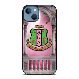 AKA PINK AND GREEN LOGO iPhone 13 Case Cover