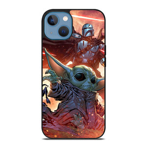 BABY YODA AND THE MANDALORIAN STAR WARS iPhone 13 Case Cover