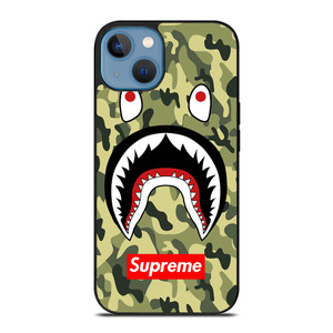 BAPE BATHING CAMO SHARK SUPREME iPhone 13 Case Cover