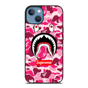 CAMO BATHING APE SUPREME PINK iPhone 13 Case Cover