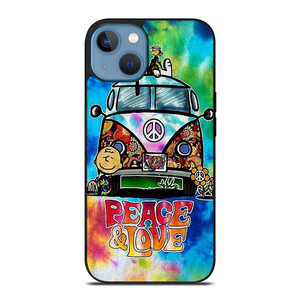 CHARLIE BROWN PEANUTS PEACE LOVE iPhone 13 Case Cover